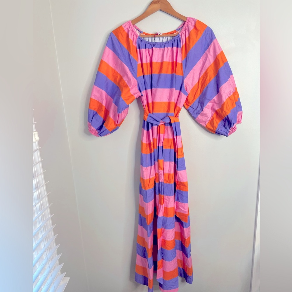 Frances Valentine Colorful Striped Maxi Dress - S